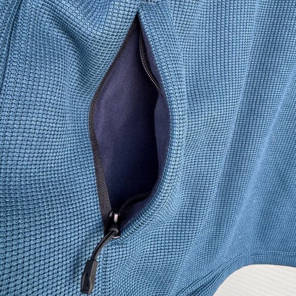 Spyder Mens Teal Blue Fleece Half-Zip Pullover Jacket M Warm Outerwear - Picture 8 of 14